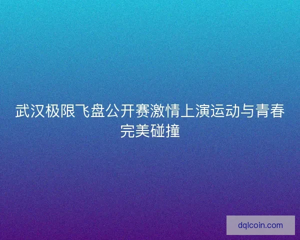 武汉极限飞盘公开赛激情上演运动与青春完美碰撞
